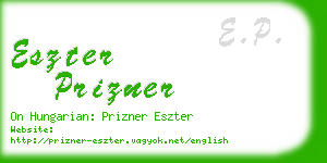 eszter prizner business card